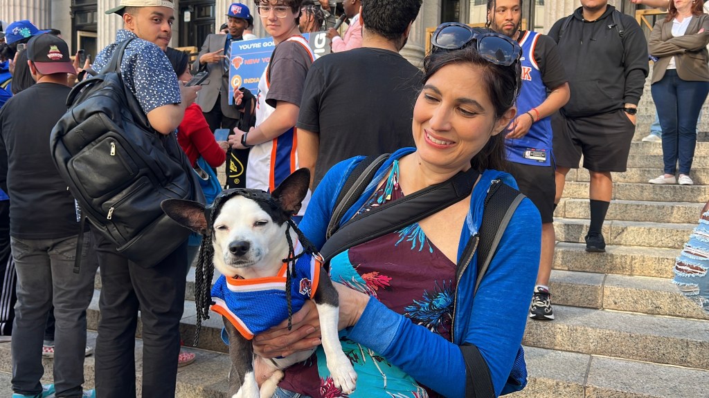 A fan entered her dog in the Brunson look-alike contest.