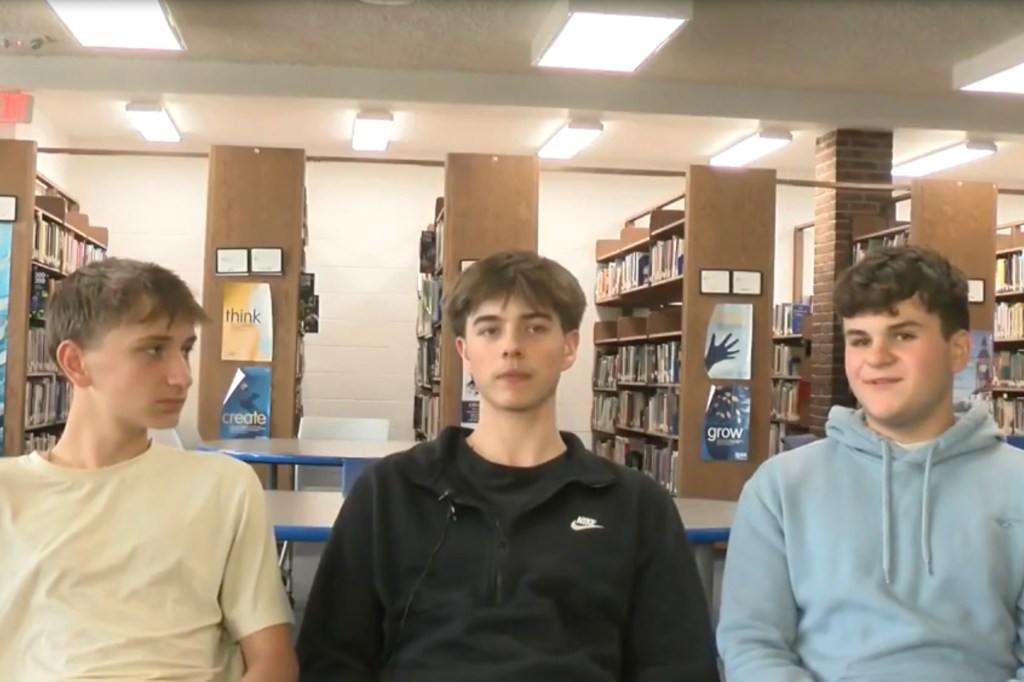 Aiden Kane, Donato Jellenich and Tyler Sodja, students at Whitesboro High School in Marcy, NY, leapt into action to help save a family from a fire that was about to consume their home.