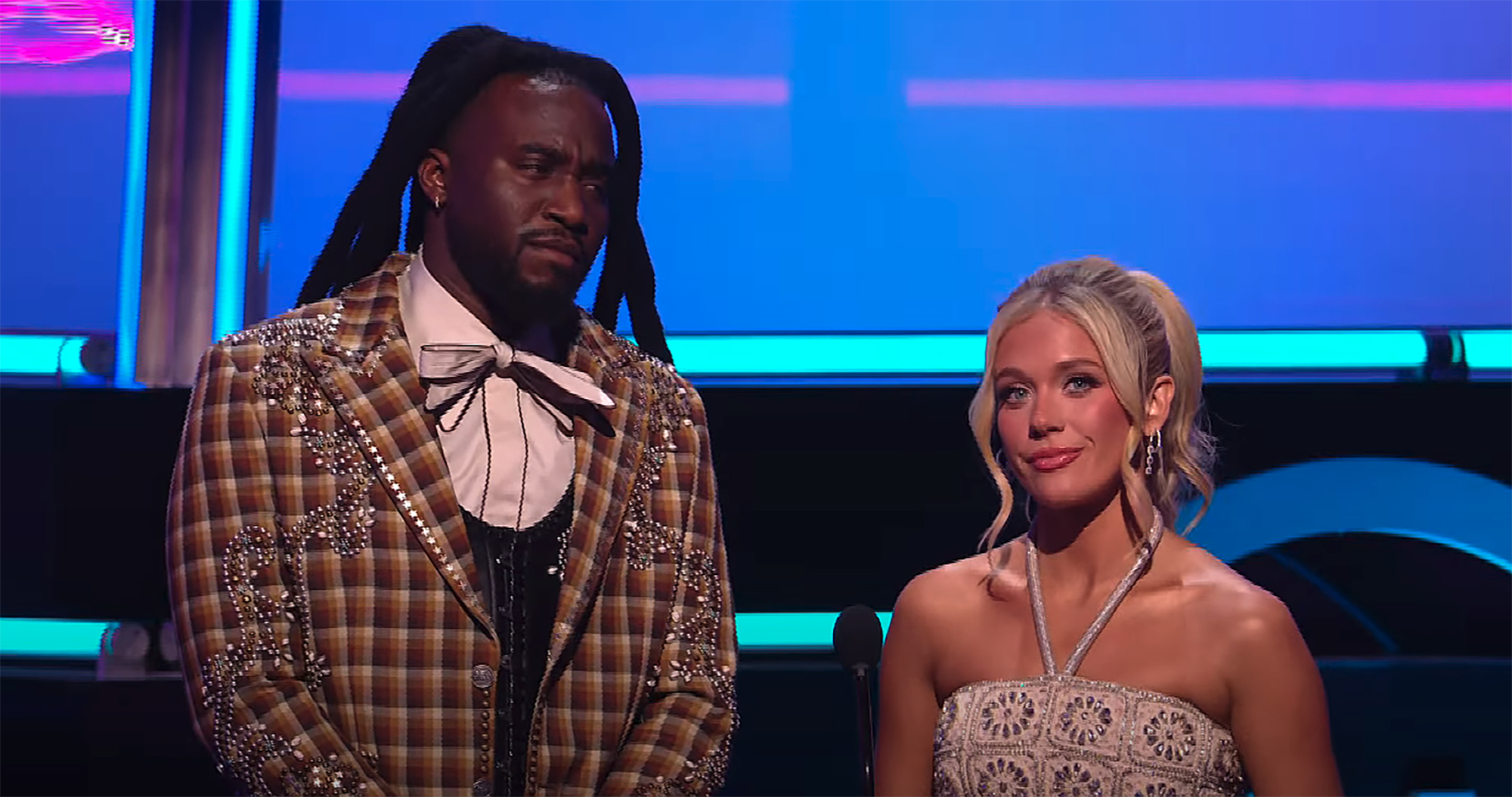 Shaboozey and Megan Moroney at the AMAs 2025