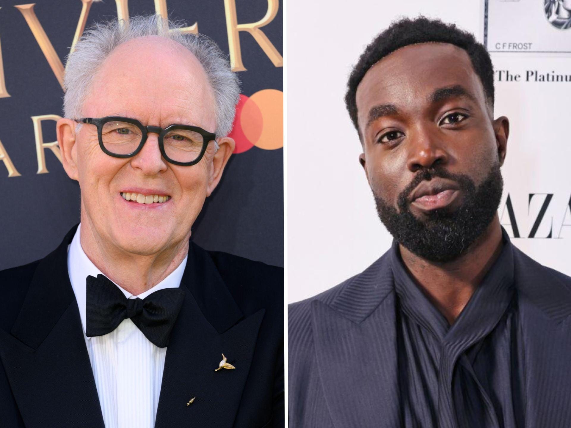 "Harry Potter" series stars John Lithgow, left, and Paapa Essiedu, right.