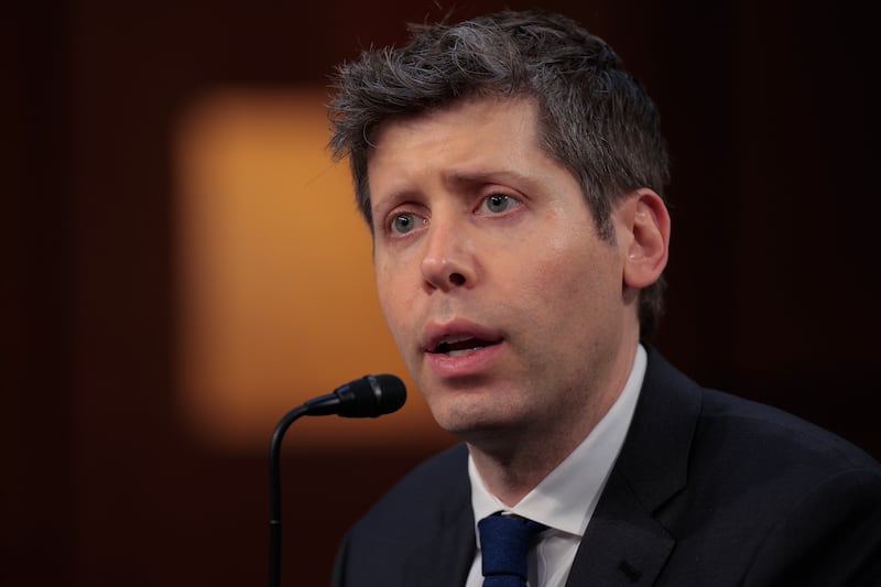 WASHINGTON, DC - MAY 08: OpenAI CEO Sam Altman testifies before the Senate Committee on Commerce, Science, and Transportation in the Hart Senate Office Building on Capitol Hill on May 08, 2025 in Washington, DC. Altman and tech leaders from Microsoft, Advanced Micro Devices (AMD) and CoreWeave testified about the global artificial intelligence race and how the United States can remain competitive. (Photo by Chip Somodevilla/Getty Images)