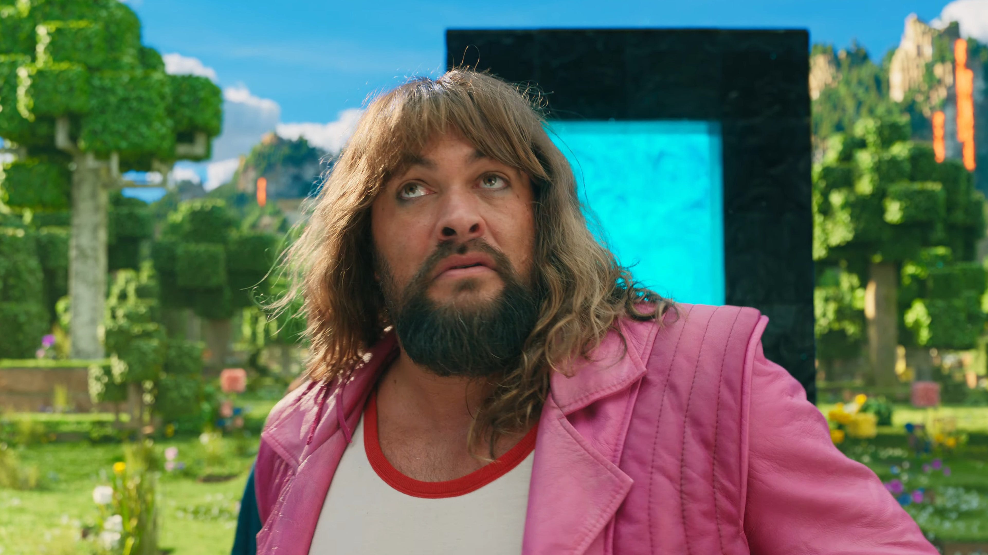 Jason Momoa with weird hair