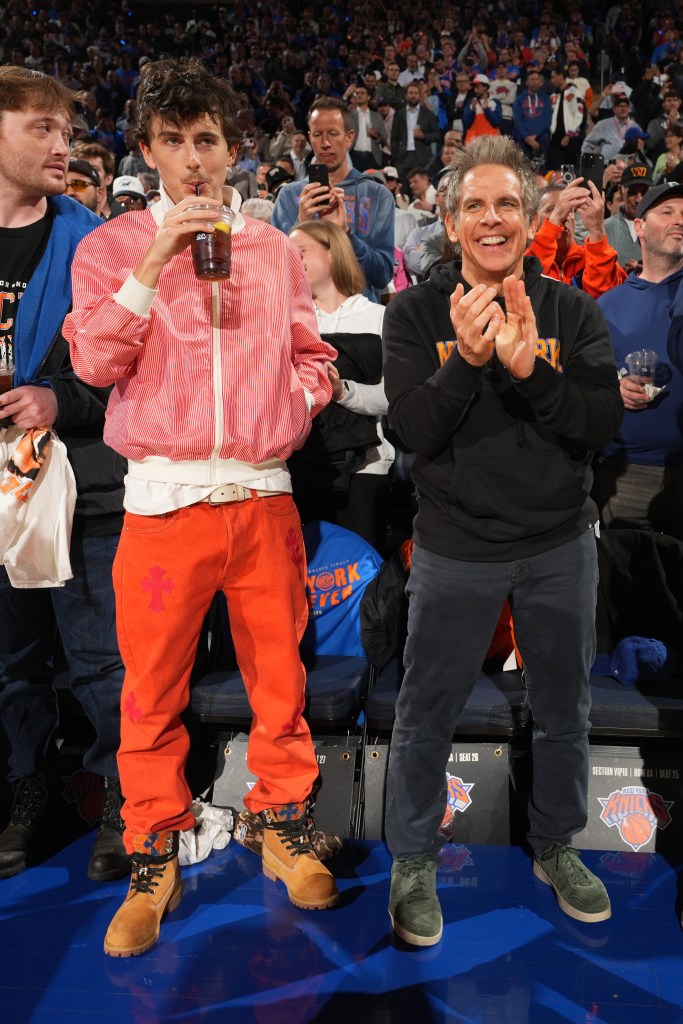 Timothee Chalamet and Ben Stiller
