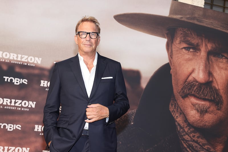 BERLIN, GERMANY - AUGUST 04: Kevin Costner attends the "Horizon" Premiere at Zoo Palast on August 4, 2024 in Berlin, Germany. (Photo by Poshine/Getty Images)