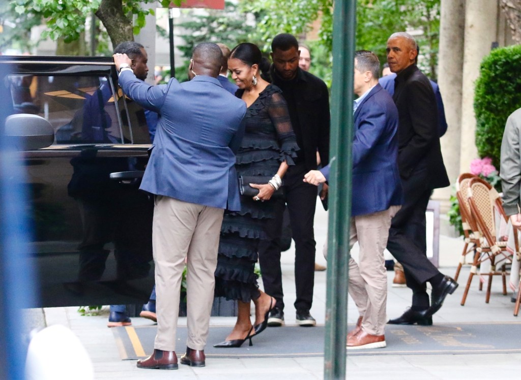 Michelle Obama and Barack Obama in NYC Tuesday