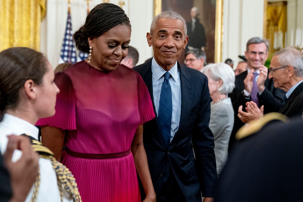 Michelle Obama and Barack Obama in September 2022