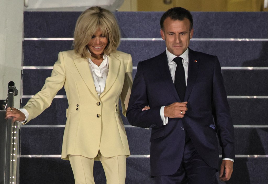 Emmanuel Macron and Brigitte Macron May 27. 