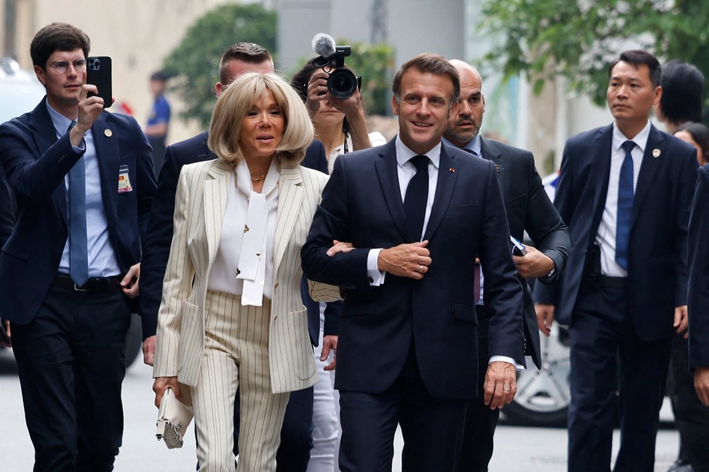 Emmanuel Macron and Brigitte Macron May 27. 