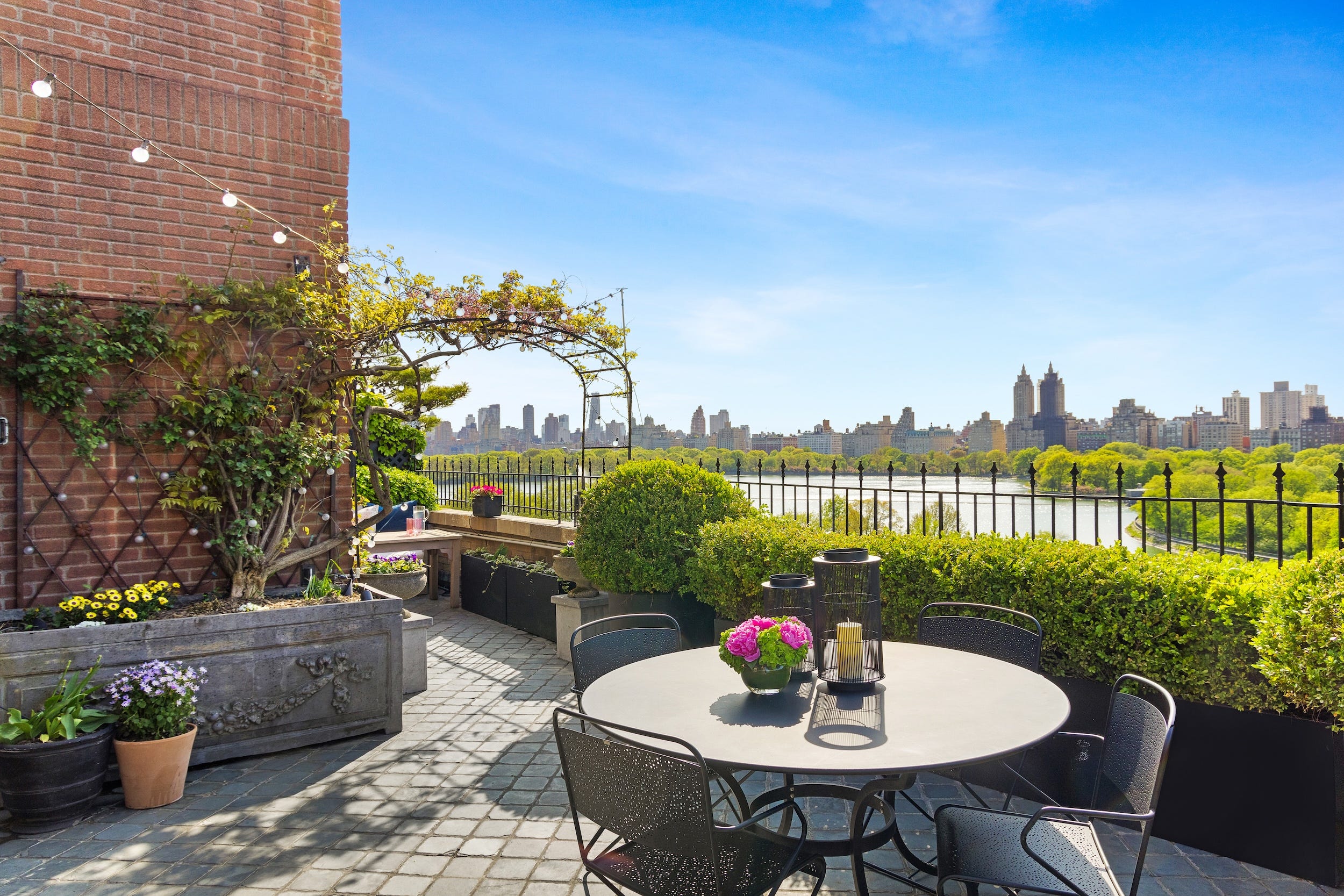 A terrace overlooking Central Park.