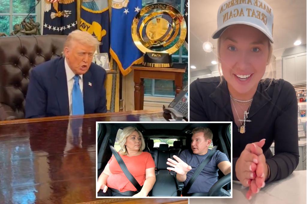 Trump told Savannah Chrisley her reality star parents ‘don’t look like terrorists’ ahead of pardon announcement