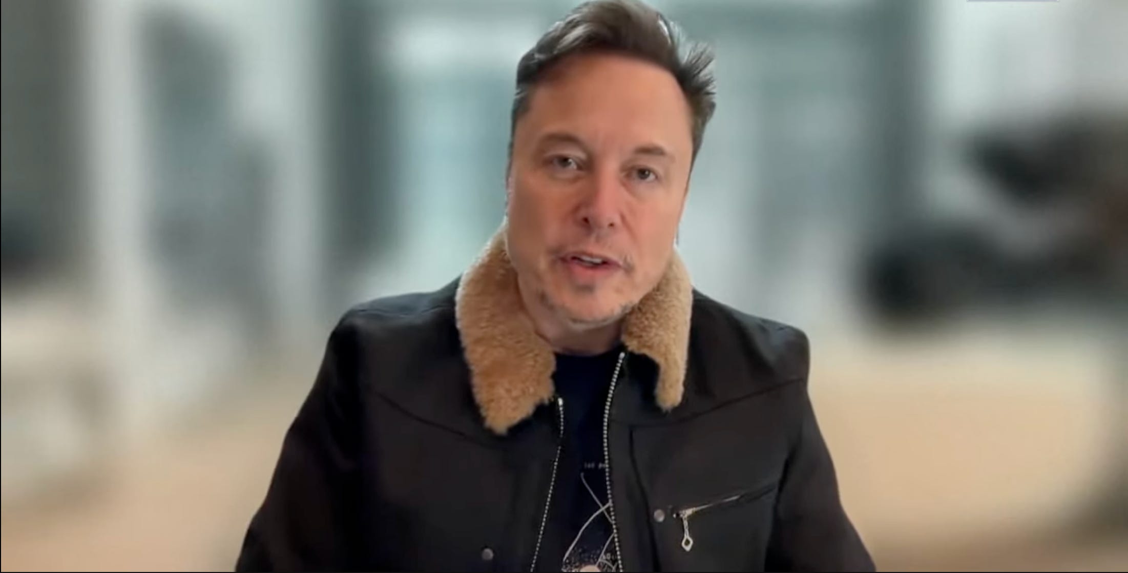 Elon Musk gave a video interview at the Qatar Economic Forum on May 20.