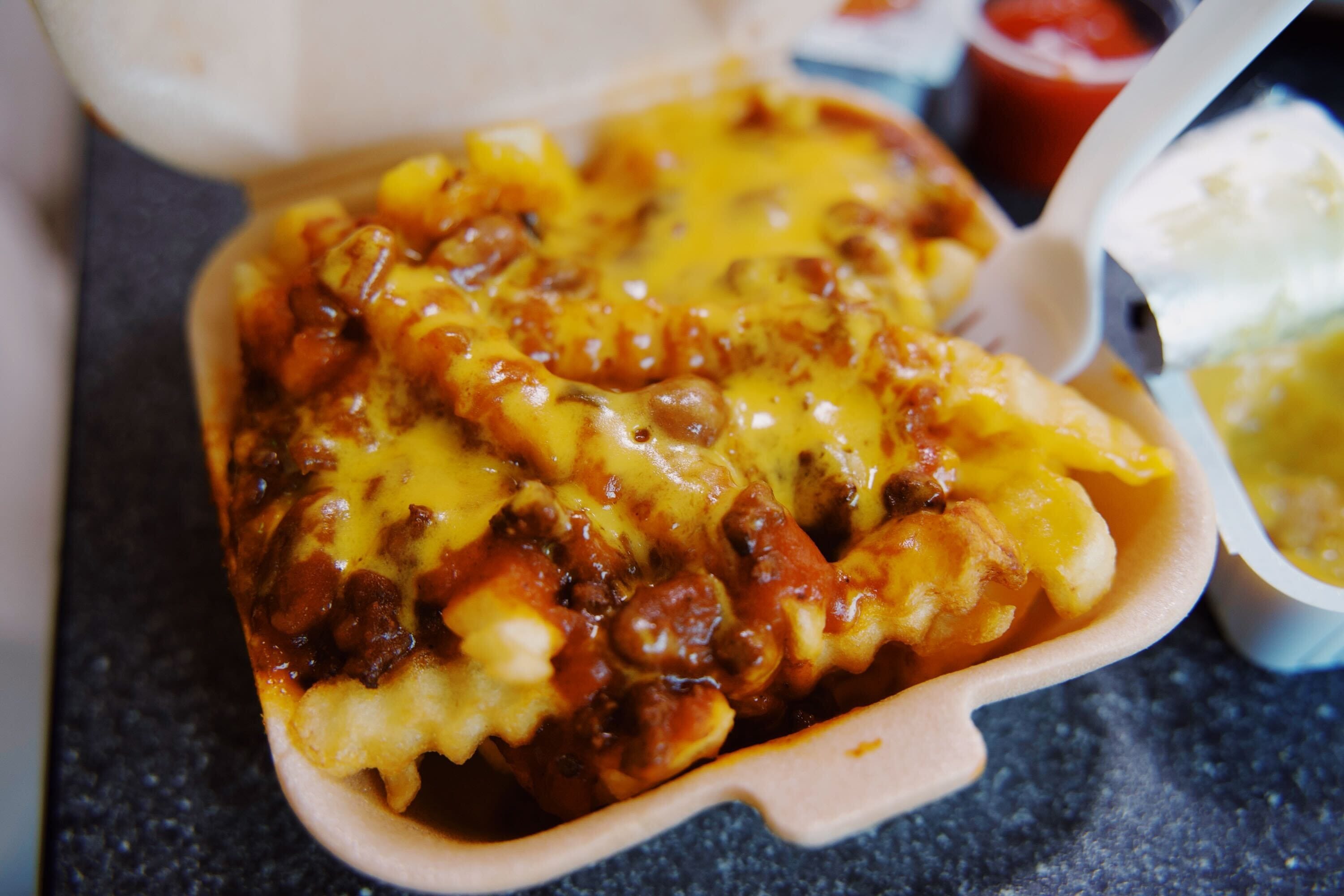 an overview of chilli fries.
