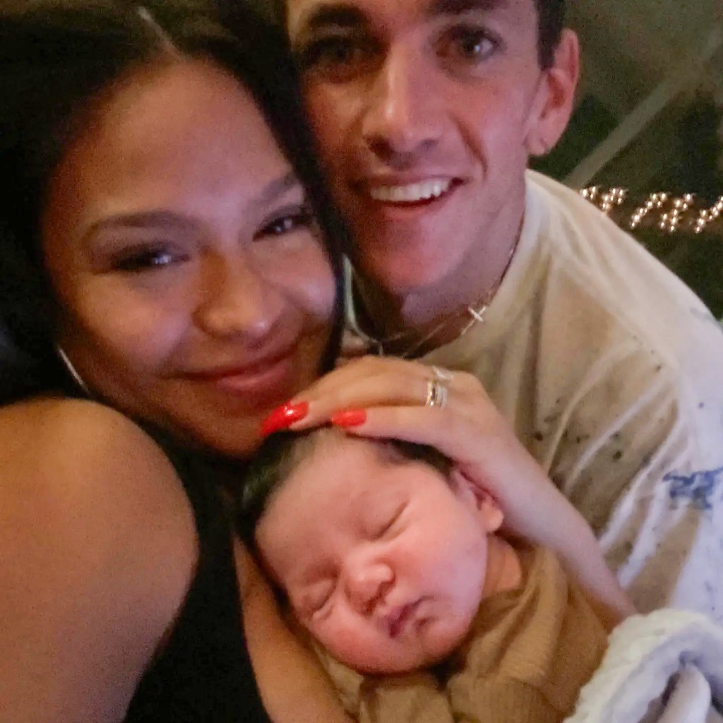 Cassie, Alex Fine and baby via Instagram