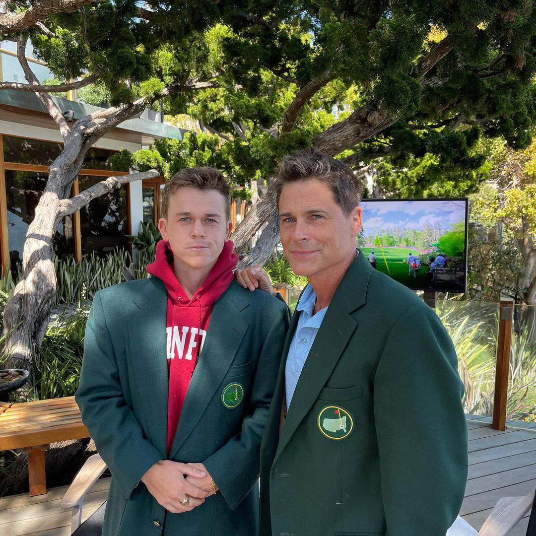 Rob Lowe and John Lowe at a golf event