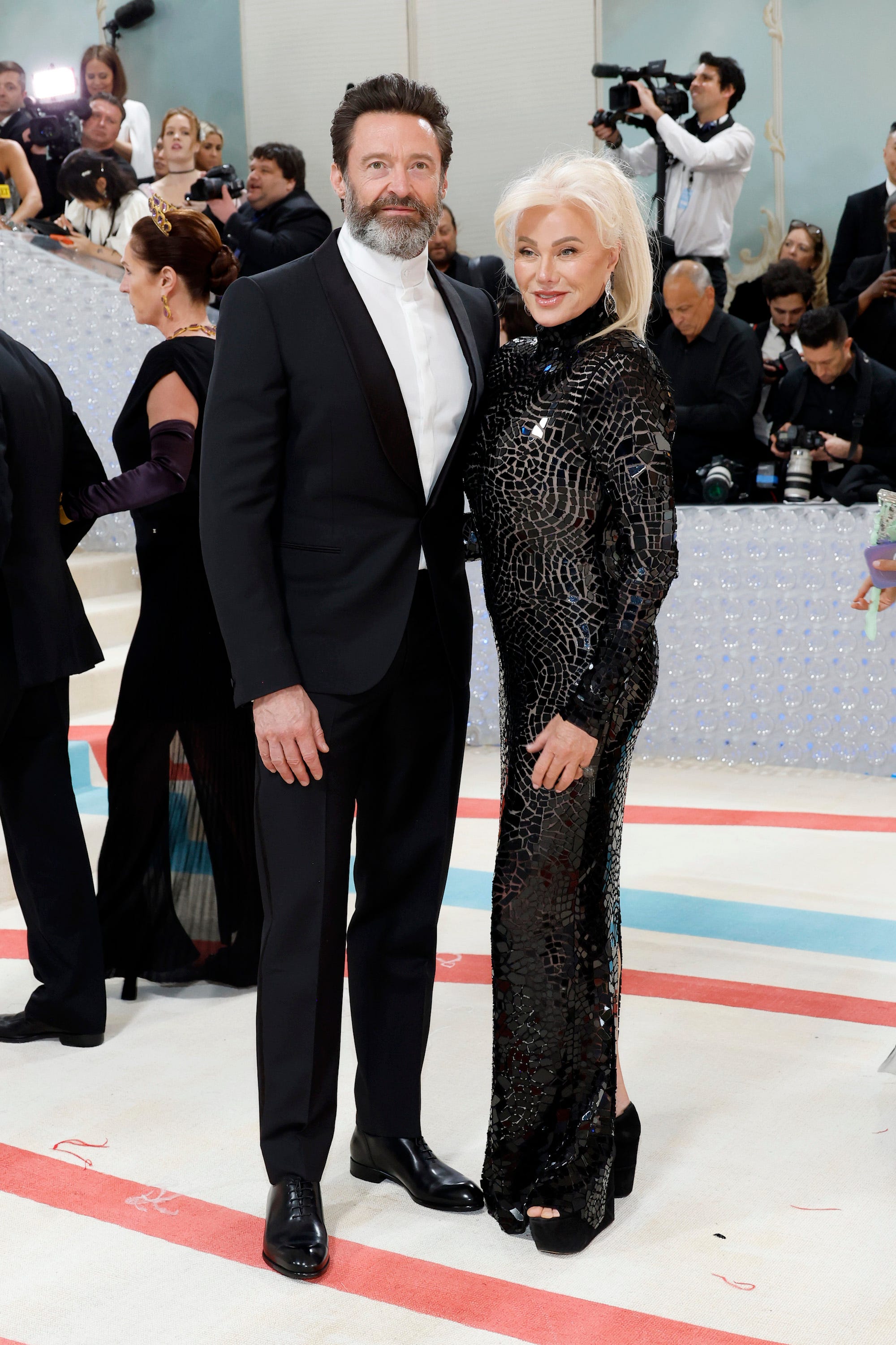 Hugh Jackman and Deborra-Lee Furness attend the 2023 Met Gala.
