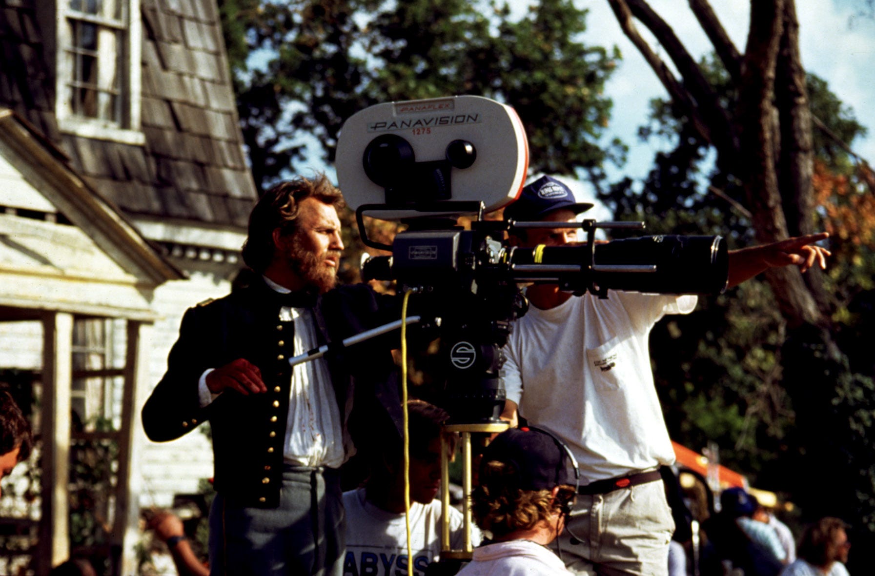 Kevin Costner directing "Dances With Wolves."