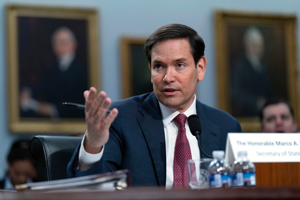 Secretary of State Marco Rubio testifies before House Committee on Appropriations subcommittee budget hearing for the Department of State and related programs on Capitol Hill in Washington, Wednesday, May 21, 2025. (AP Photo/Jose Luis Magana)