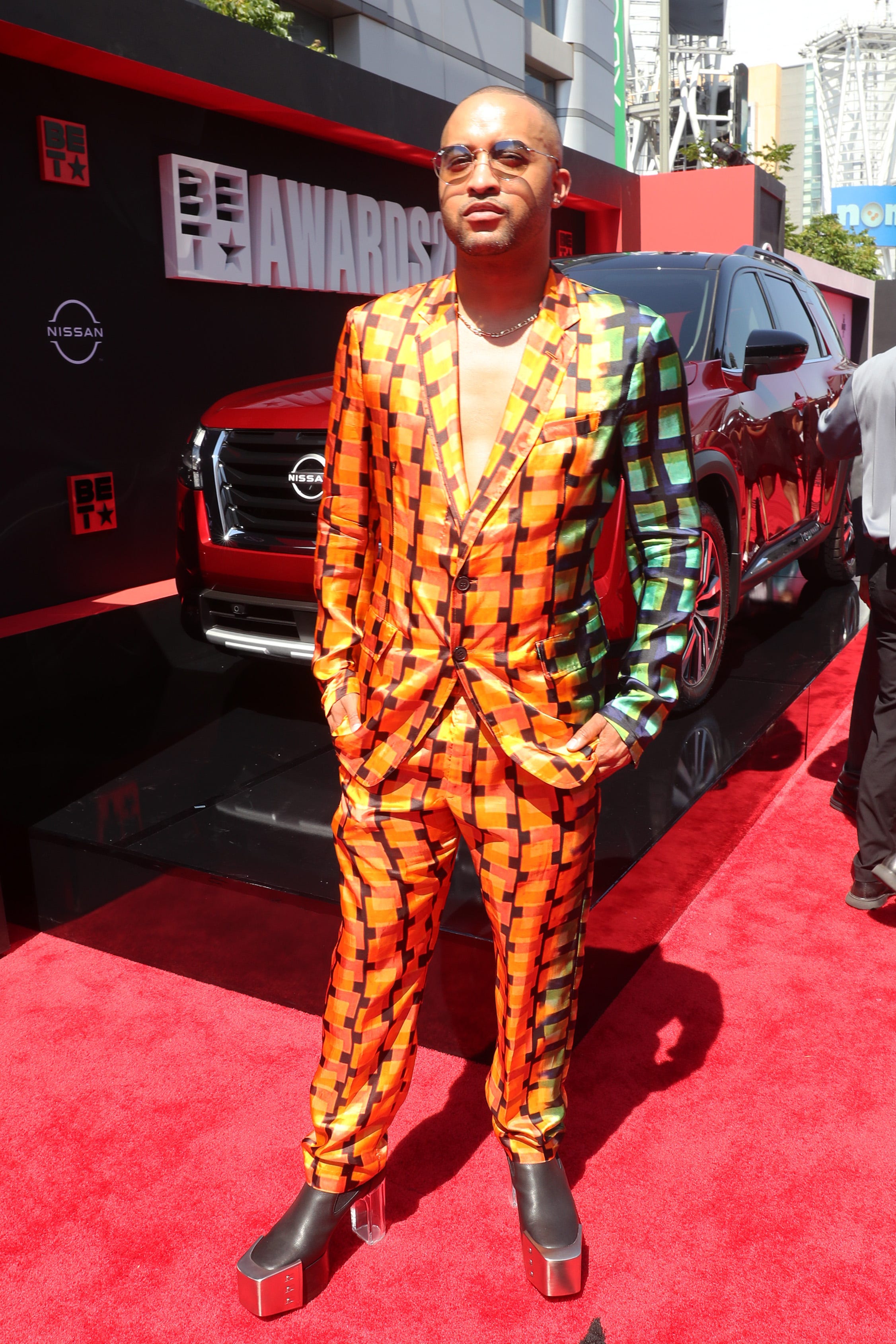 Celebrity stylist Deonte Nash, a witness in the Sean "Diddy" Combs" sex-trafficking trial in Manhattan, is pictured on the red carpet at the 2021 BET Awards.