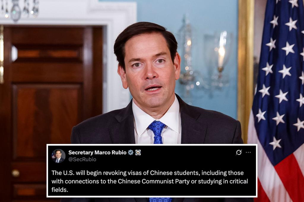 Trump administration to ‘aggressively revoke’ visas for some Chinese students 