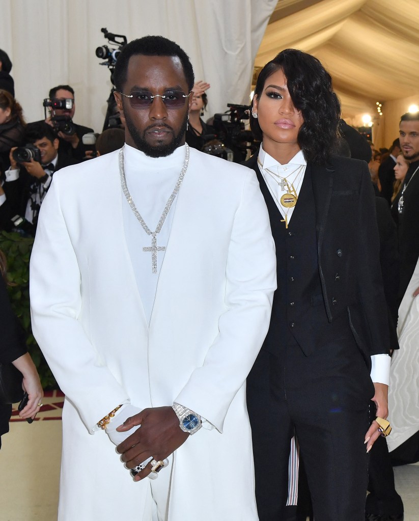 Sean Combs (L) and singer Cassie Ventura