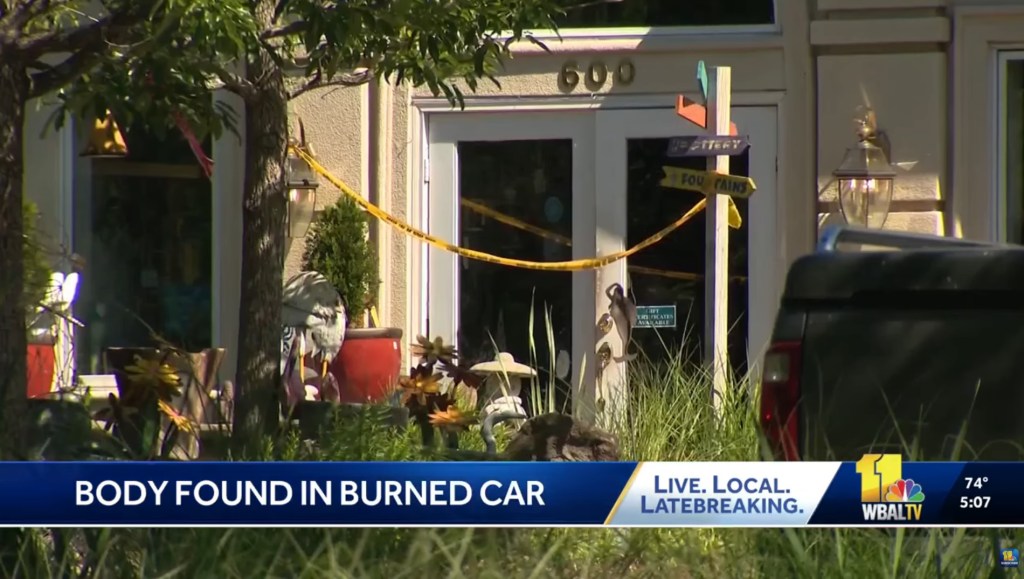 Tropic Bay Aquatic Garden Center in Davidsonville, Md.,turned into a crime scene after the discovery of human remains in the passenger seat of torched car outside the store. 