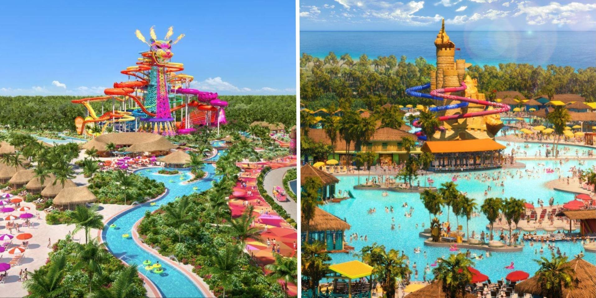 composite of renderings of Perfect Day Mexico and Celebration Key