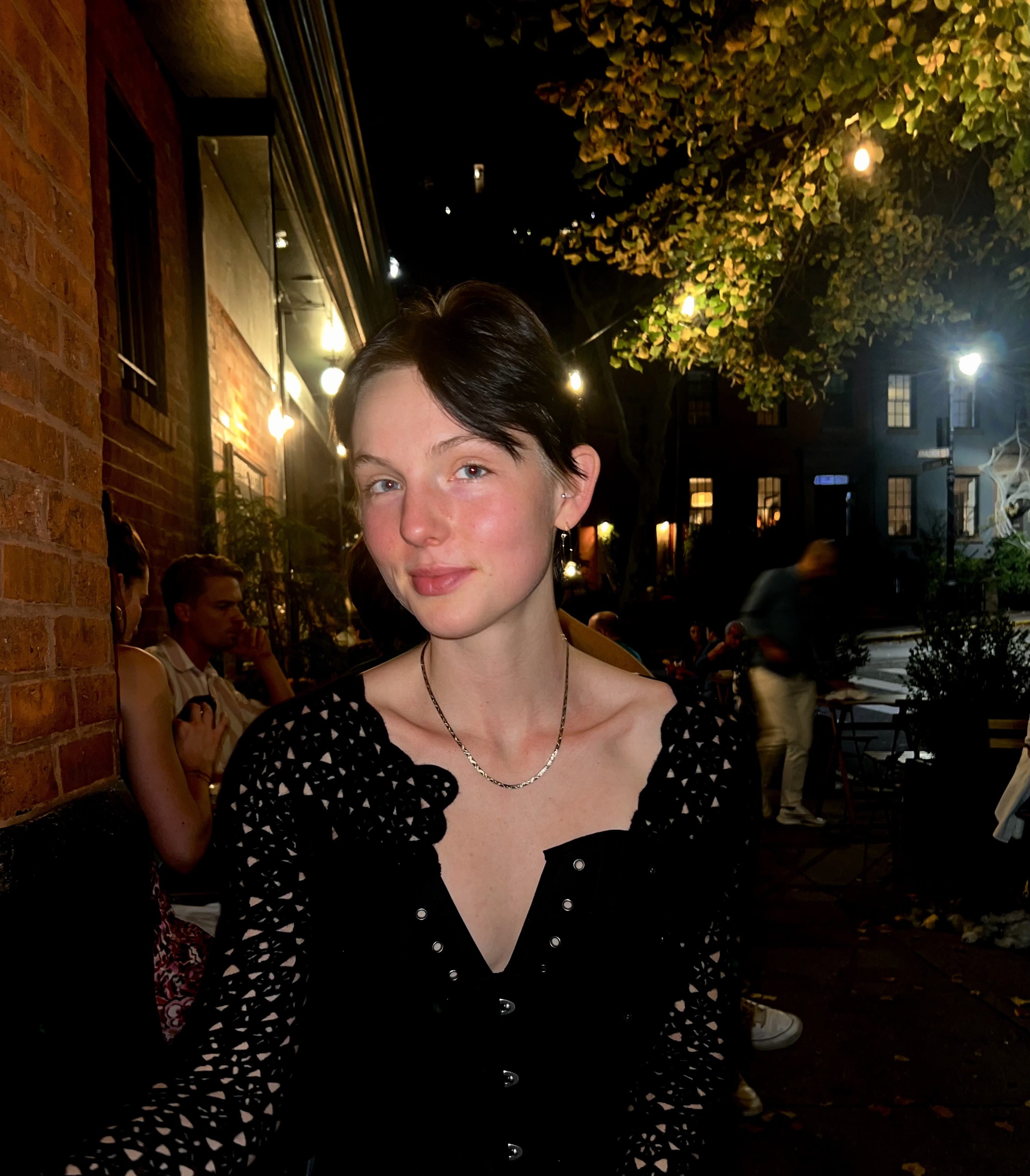 Elizabeth Winkler in a black shirt