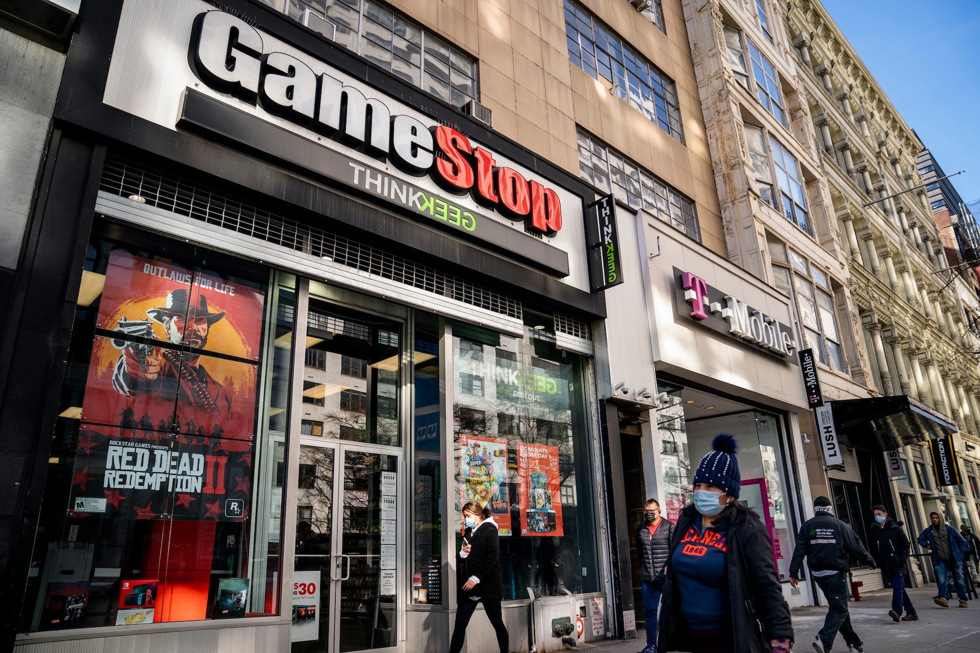 A GameStop store.