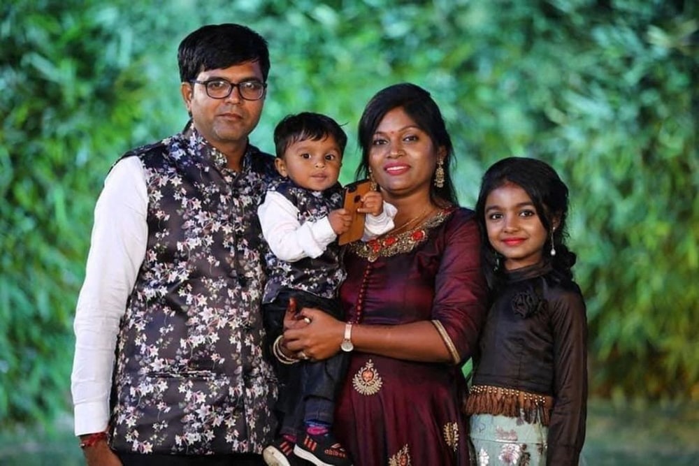 The Patel family: Jagdish Baldevbhai Patel, 39, Vaishaliben Jagdishkumar Patel, 37, Vihangi, 11, and Dharmik, 3
