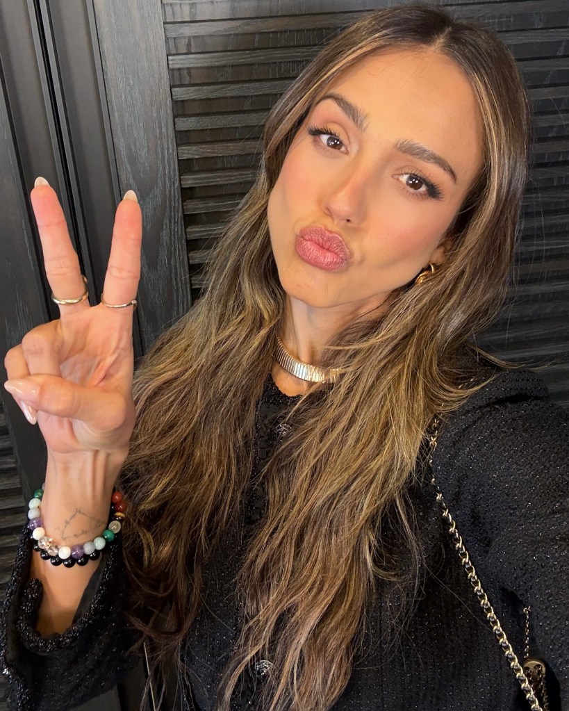 Jessica Alba in a selfie in April. 