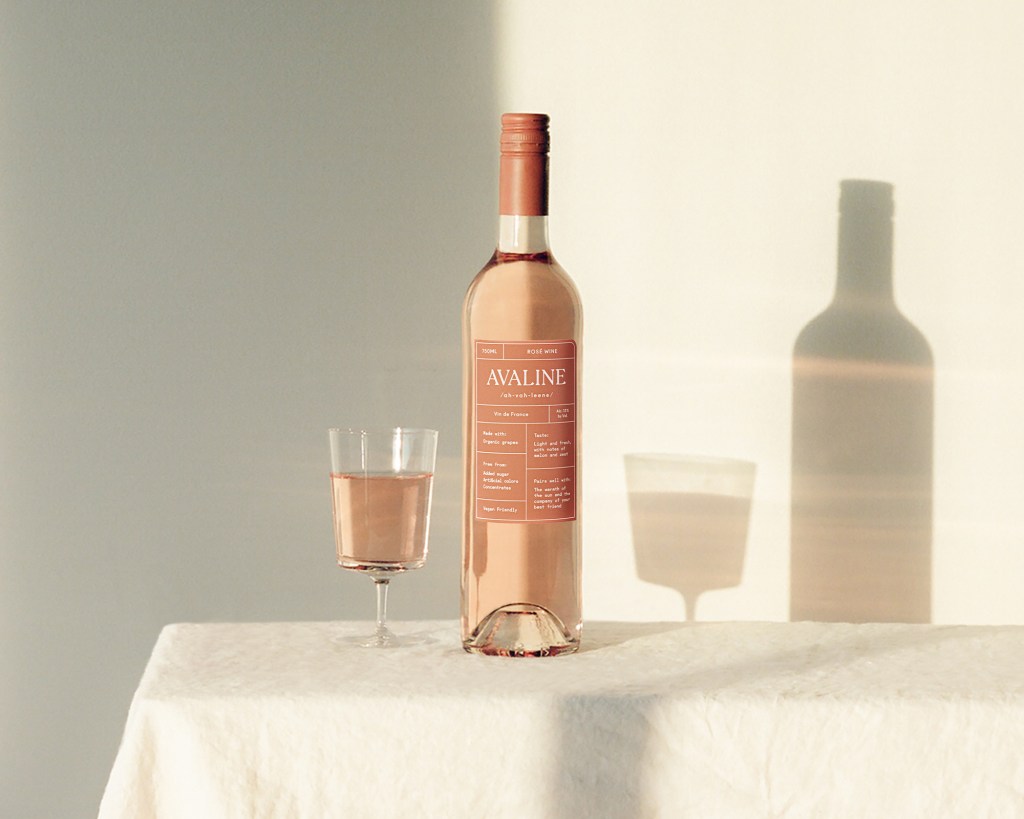 A bottle of Avaline wine. 