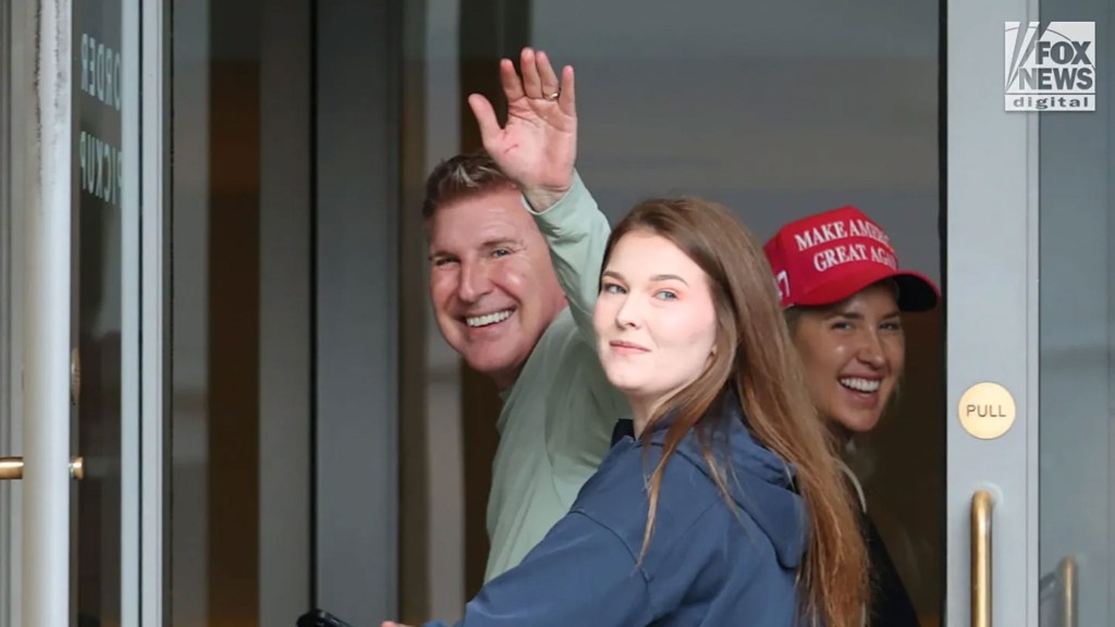 Todd Chrisley is seen for the very first time since being released from prison yesterday.