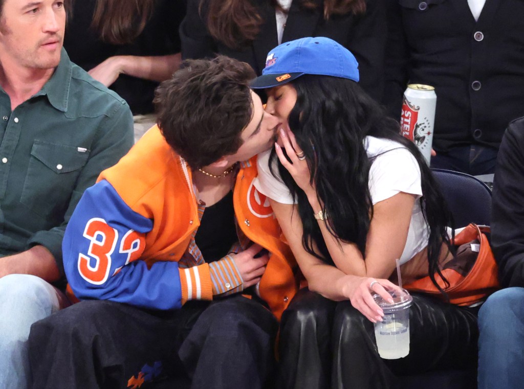 Kylie Jenner and Timothée Chalamet packed on the PDA while at the New York Knicks game on Thursday night.