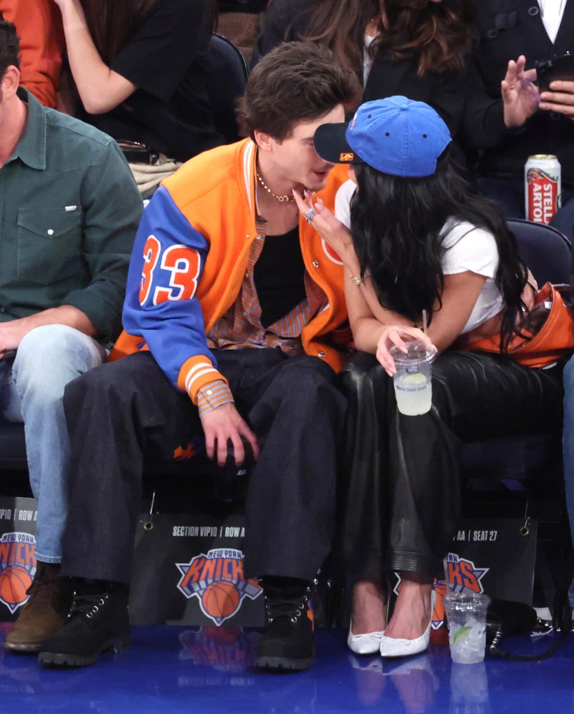 Kylie Jenner and Timothée Chalamet packed on the PDA while at the New York Knicks game on Thursday night.