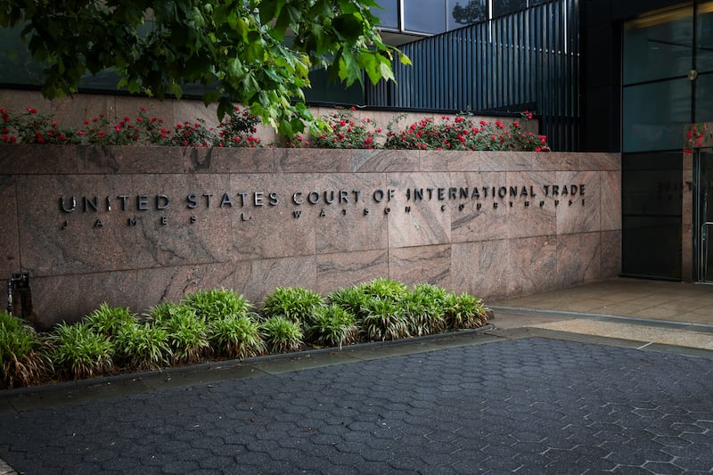 NEW YORK, NEW YORK - MAY 29: Exterior view of The United States Court of International Trade in lower Manhattan on May 29, 2025 in New York City. In a ruling that surprised many, the Manhattan-based trade court ruled in an opinion by a three-judge panel that a 1977 law called the International Emergency Economic Powers Act (IEEPA) does not grant Trump "unbounded" authority to impose the worldwide and retaliatory tariffs he has issued by executive order recently. (Photo by Spencer Platt/Getty Images)