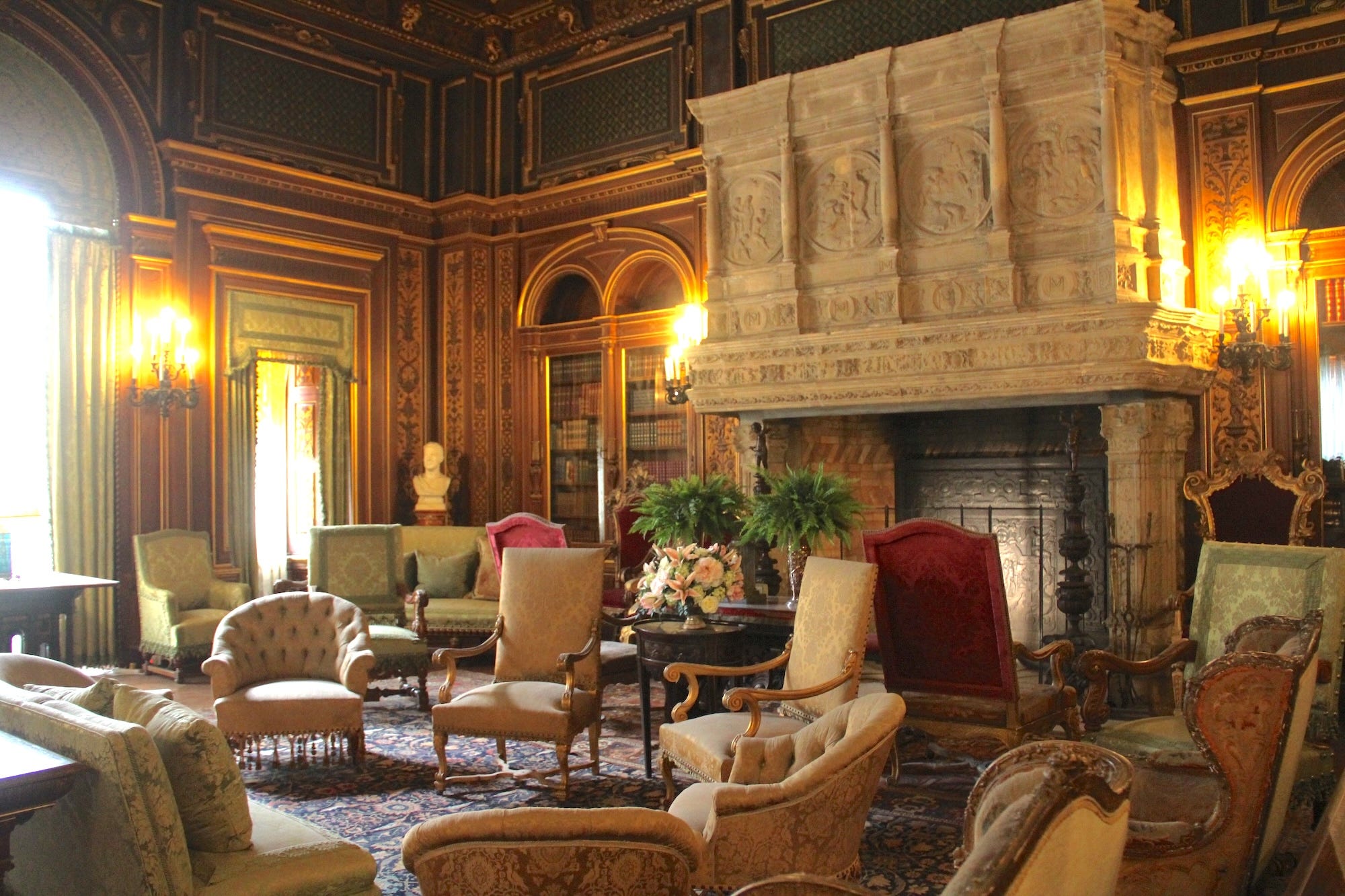 The library in The Breakers.