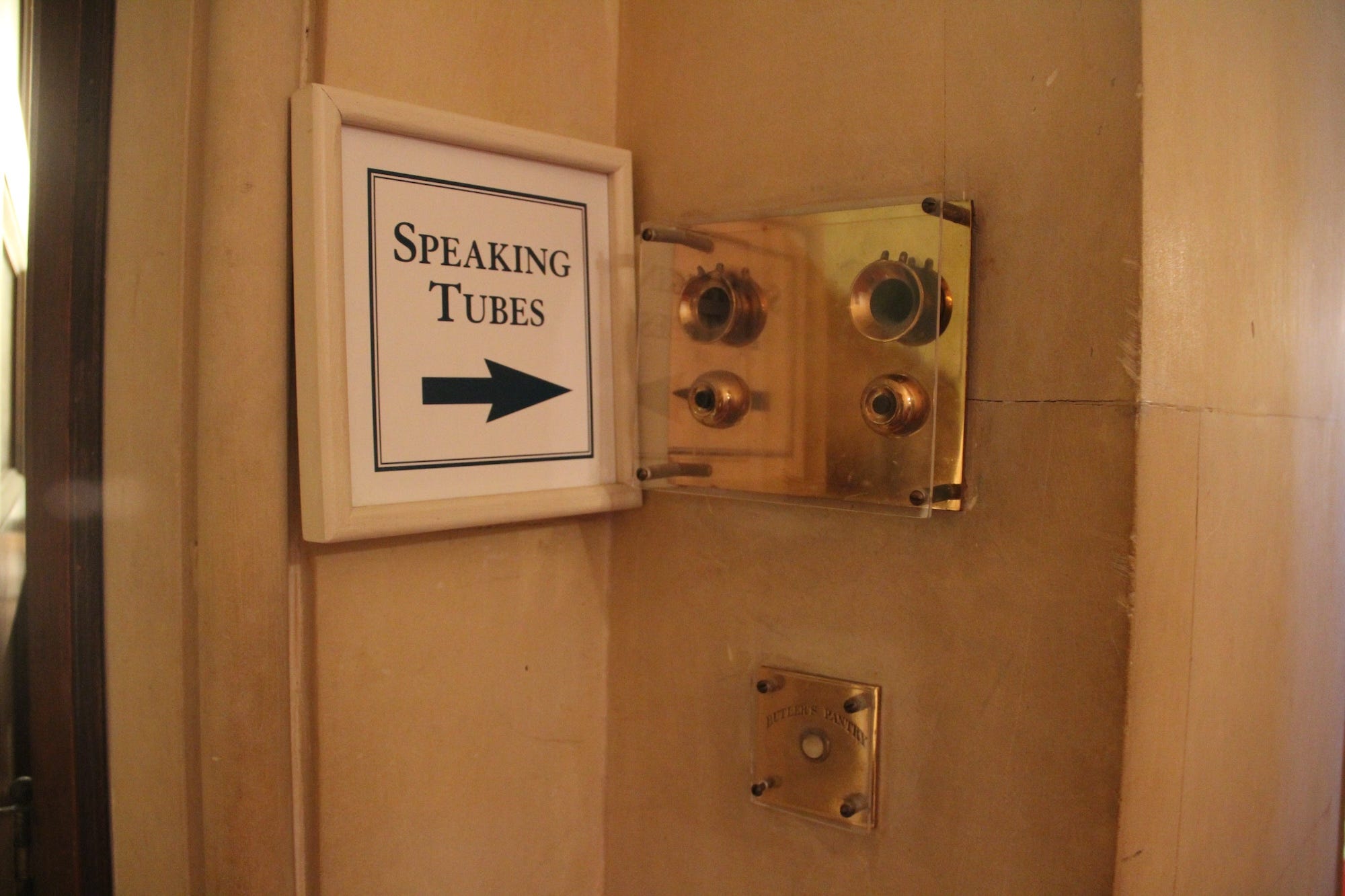 Speaking tubes at The Breakers.
