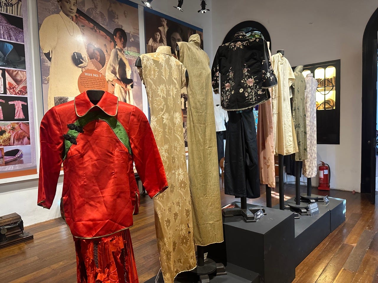 Costumes and clothing on display