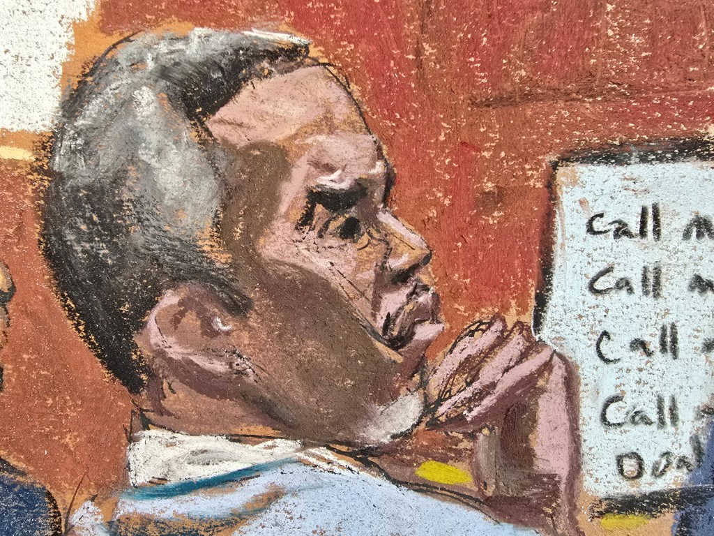 Courtroom sketch of Diddy