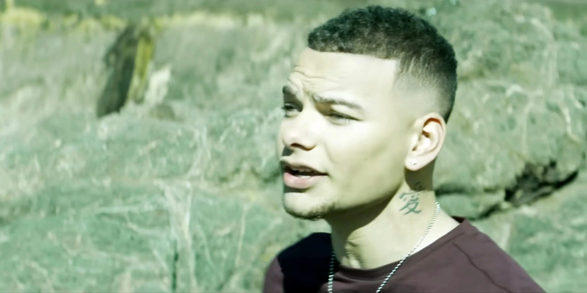 Kane Brown in the "What Ifs" music video.