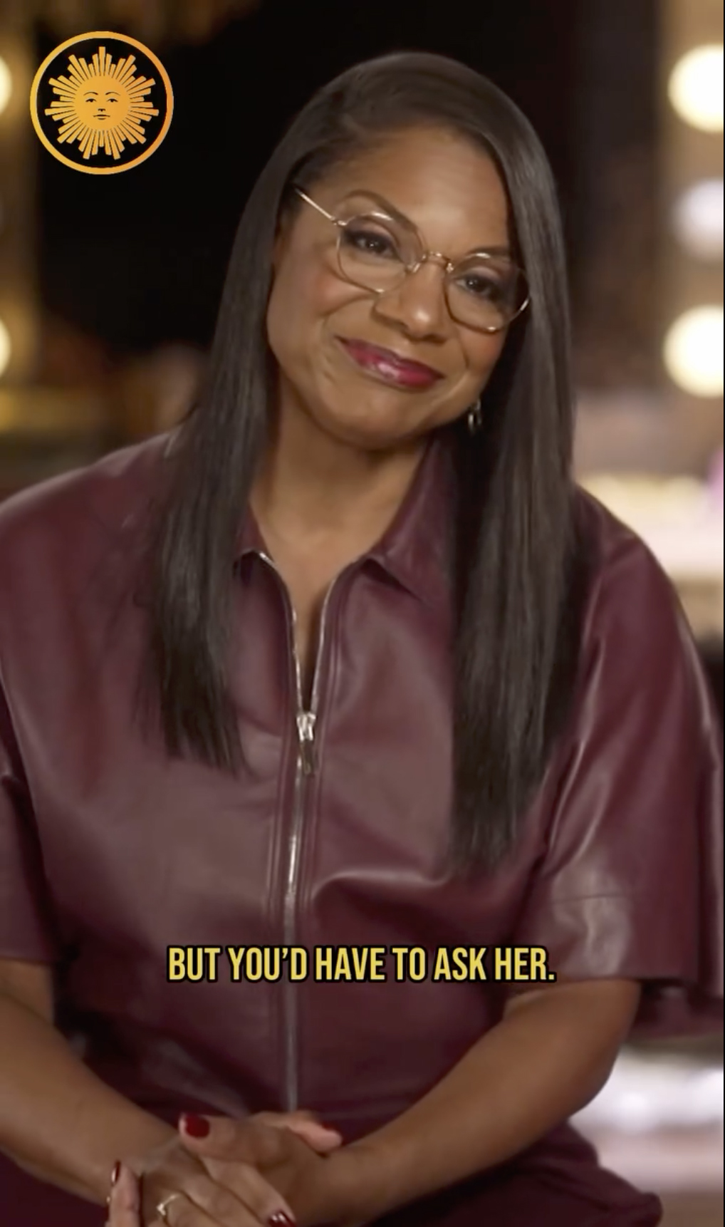 Audra McDonald sits for an interview with CBS. 