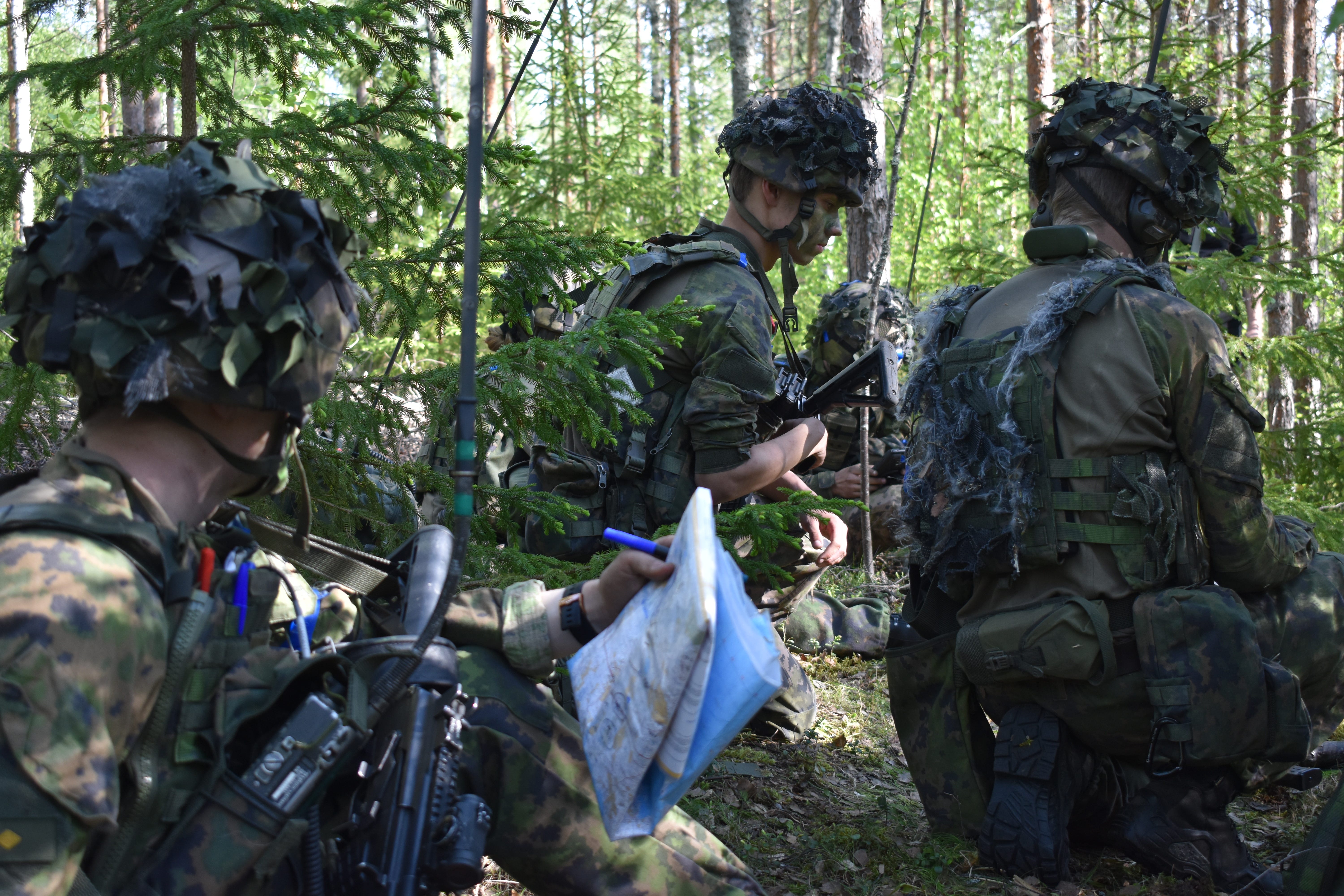 Finnish conscripts in southern Finland on May 28.