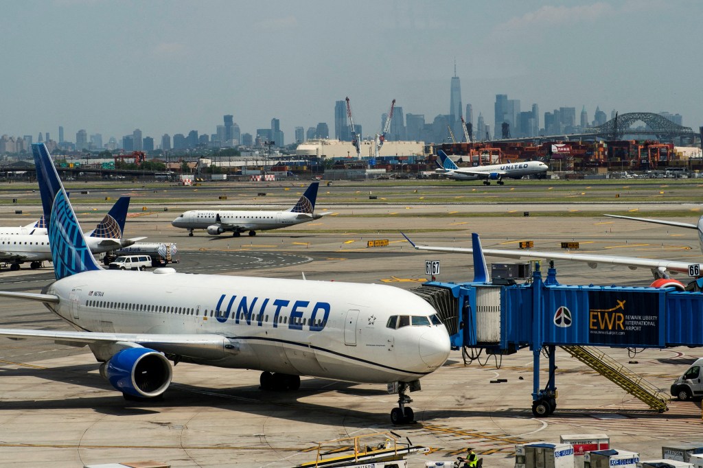 Repairs at Newark airport runway.