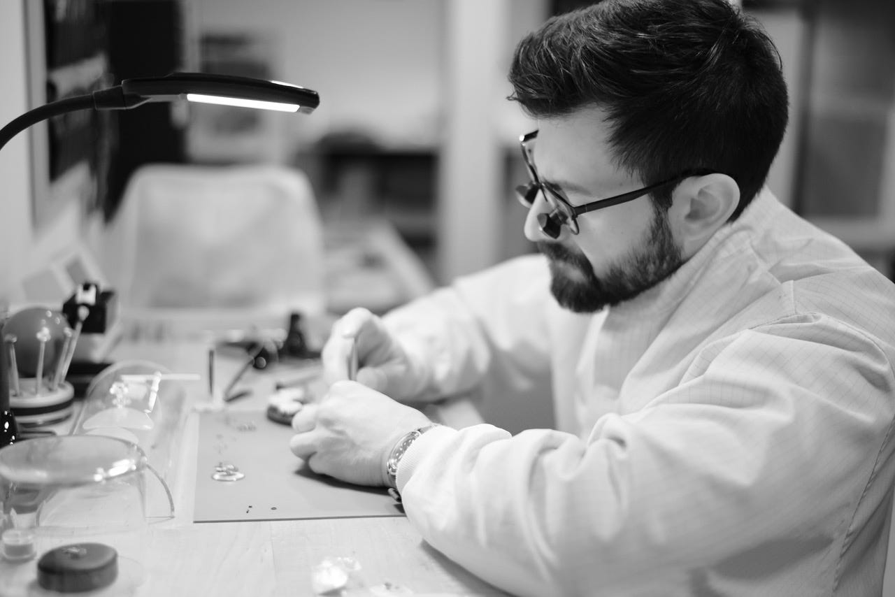 Greg Petronzi in his workshop.
