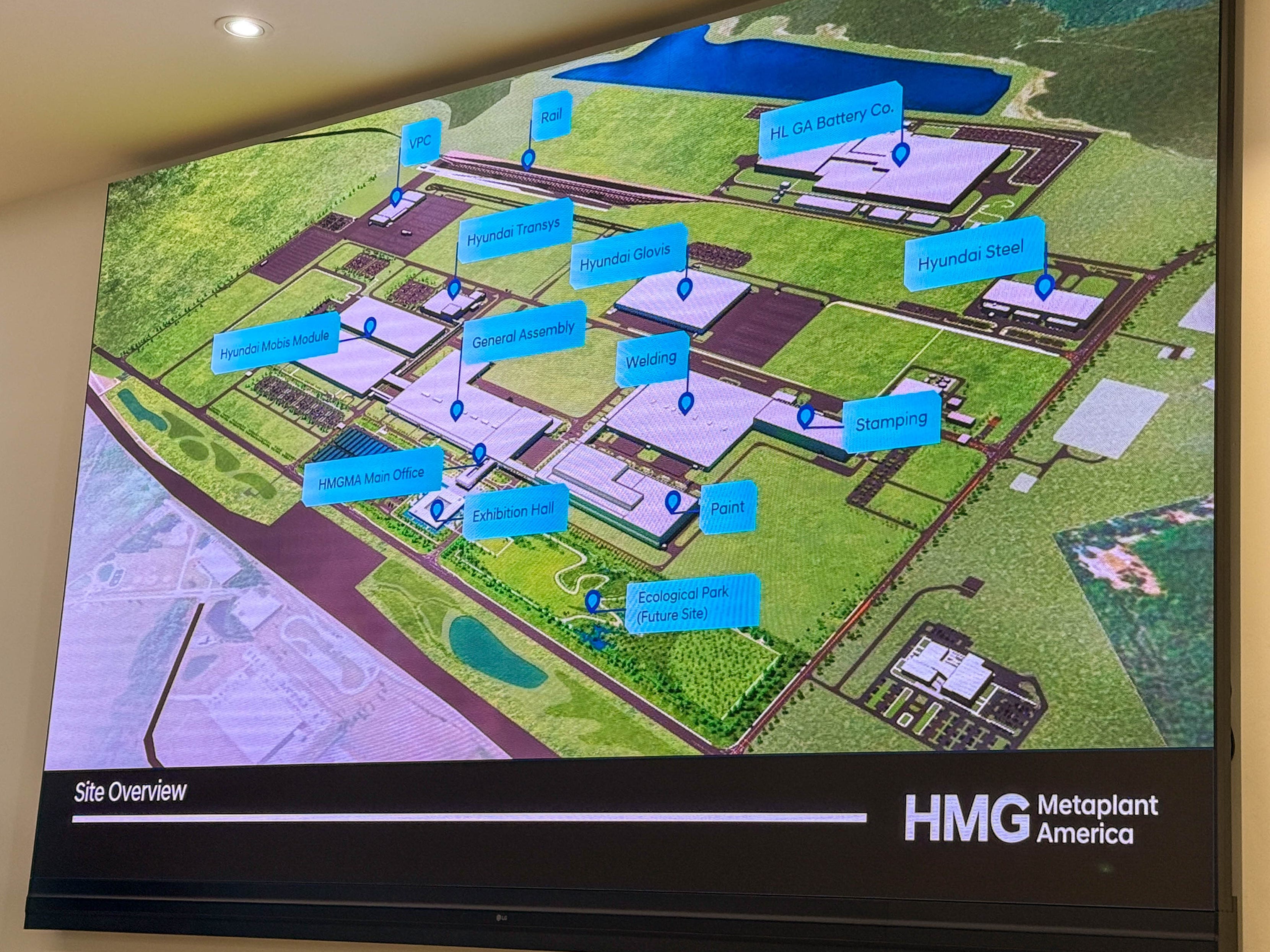 A map of the Hyundai Motor Group Metaplant America in Georgia.