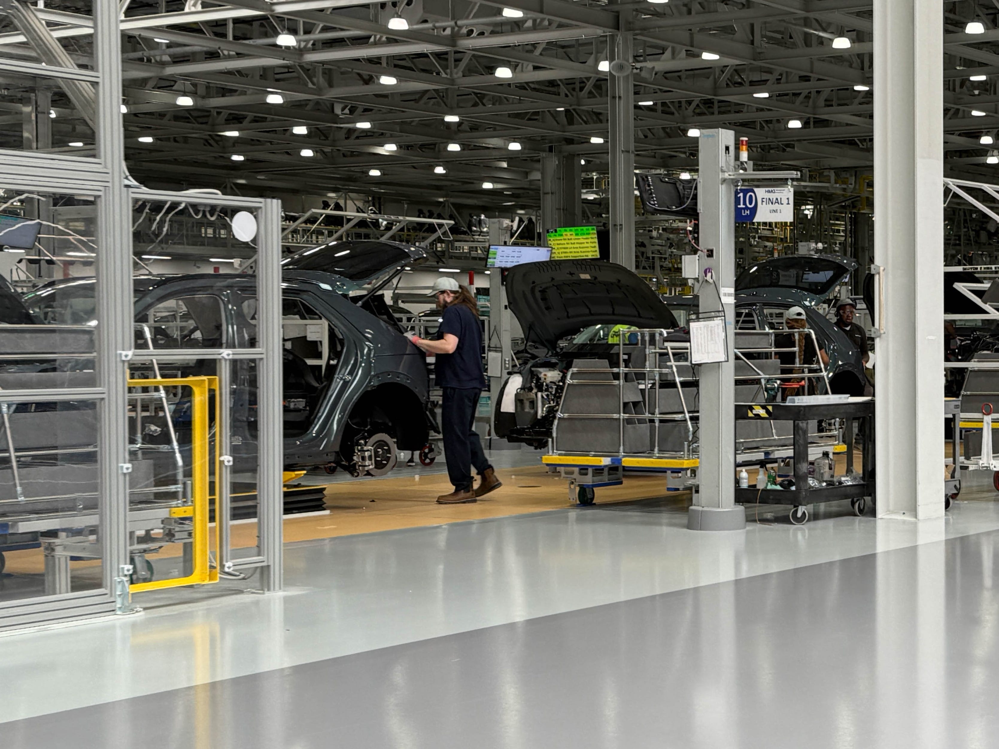 The assembly line at the Hyundai Motor Group Metaplant America in Georgia.