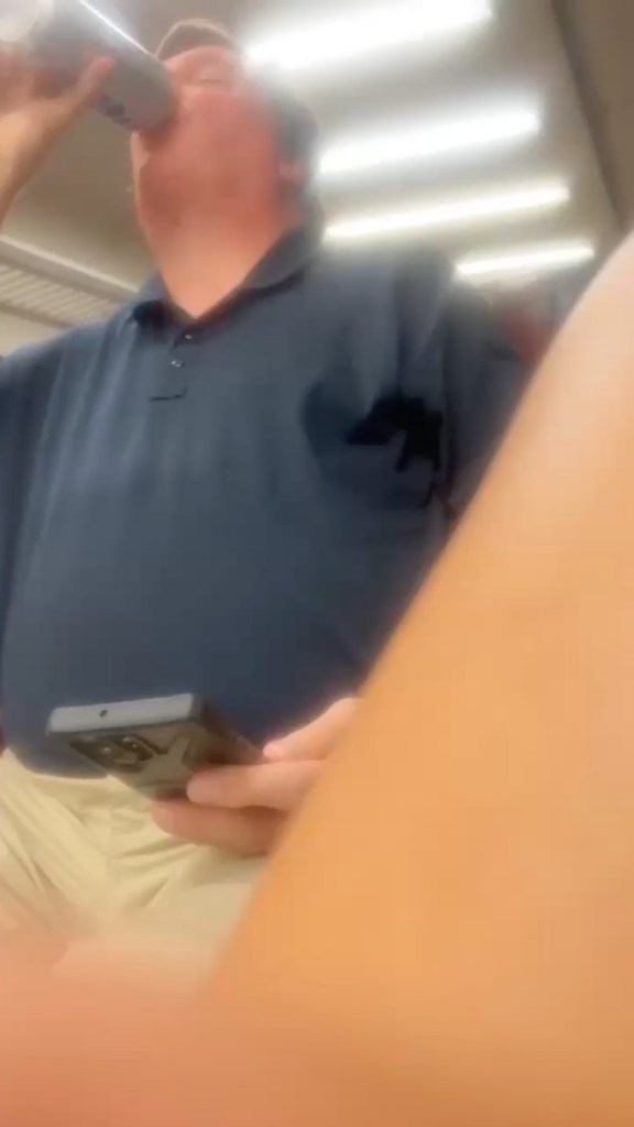 photo taken by Kaylin Morales showing Rex Heuermann drinking a Miller Lite on board an LIRR train in July 2023