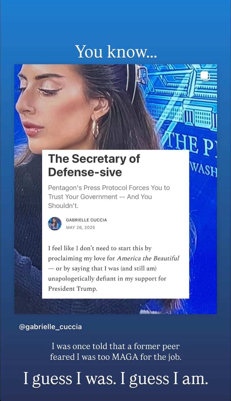 “I was once told that former peer feared I was too MAGA for the job. I guess I was. I guess I am.”