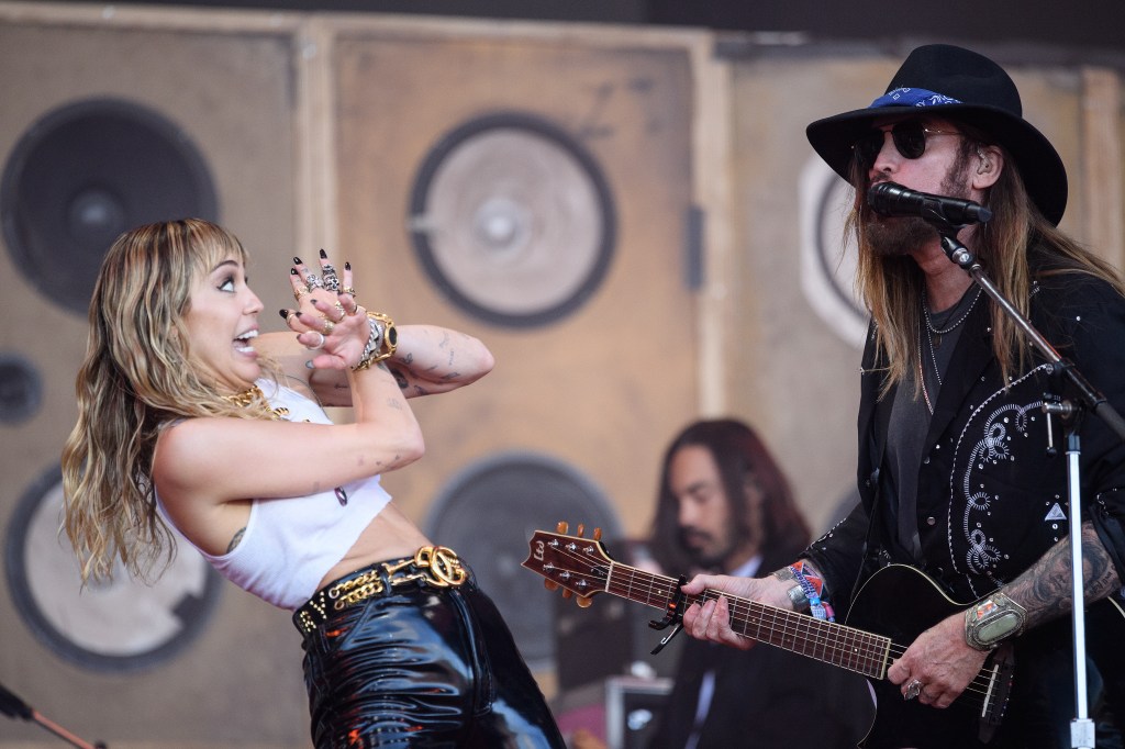 Miley Cyrus and Billy Ray Cyrus