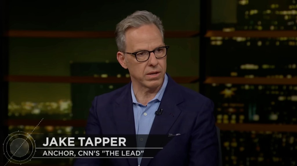 A screengrab of Jake Tapper from Friday's episode of 